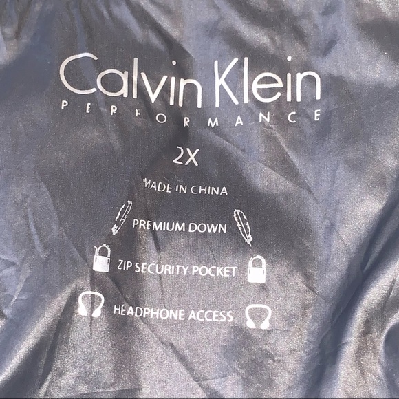 Calvin Klein Performance Grey Puffer Jacket 2X - Picture 5 of 10